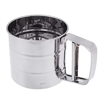 Кружка-сито для просеивания муки, металл d10см, 375гр 884-005